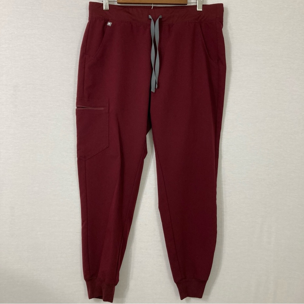 FIGS Burgundy Pull-on Joggers Scrub Pants size Large